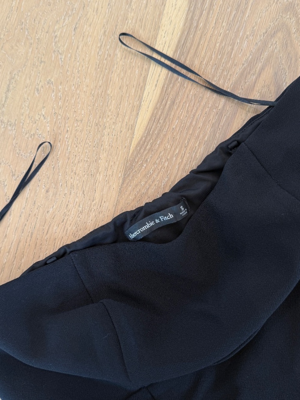 Abercrombie Strapless Crepe Black Corset Top - Picture 3 of 3